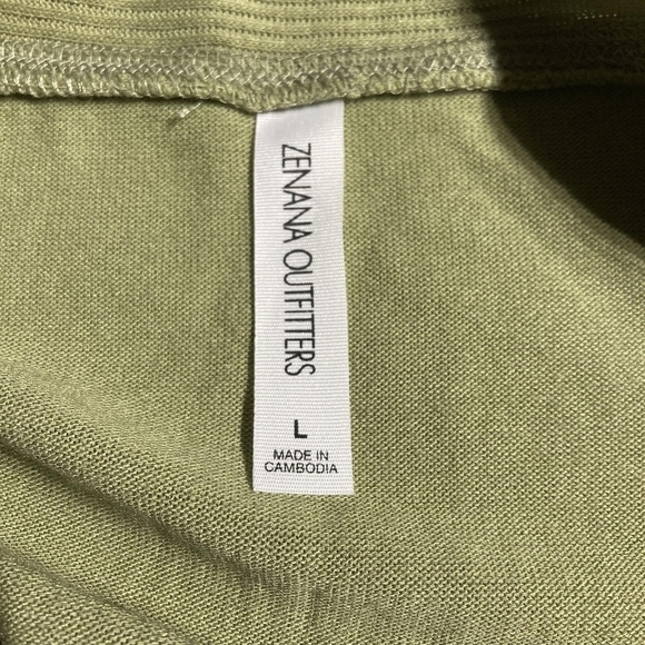 Zenana Outfitters Light Green Lightweight Snap Button Cardigan Sweater Spring L - Picture 4 of 6